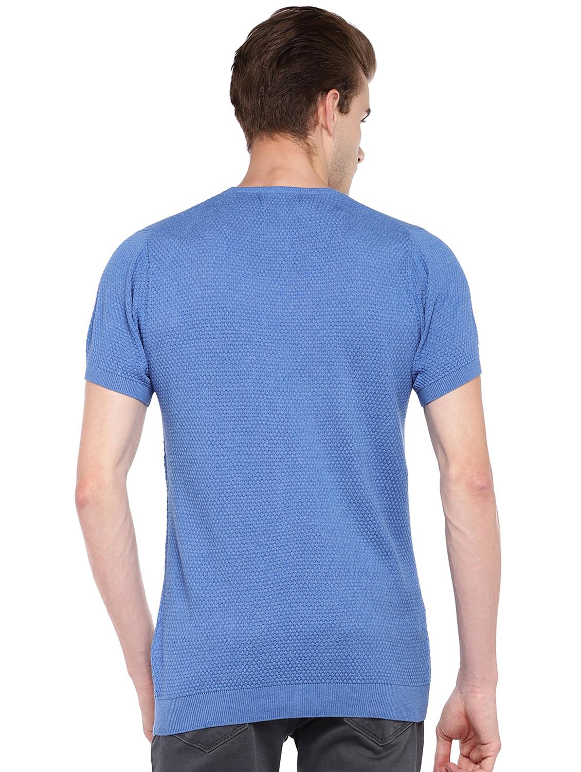 blue solid t-shirt - 16279760 - Zoom Image - 3