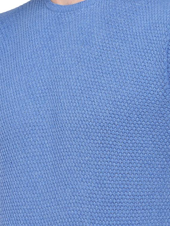 blue solid t-shirt - 16279760 - Zoom Image - 5