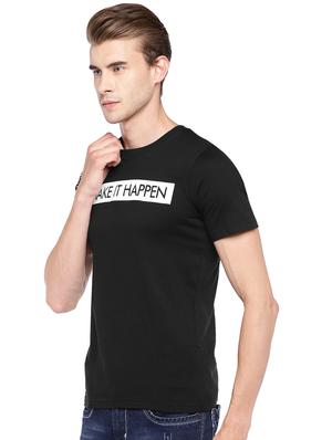 black typographic back print t-shirt - 16279780 - Standard Image - 2