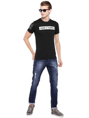 black typographic back print t-shirt - 16279780 - Standard Image - 4