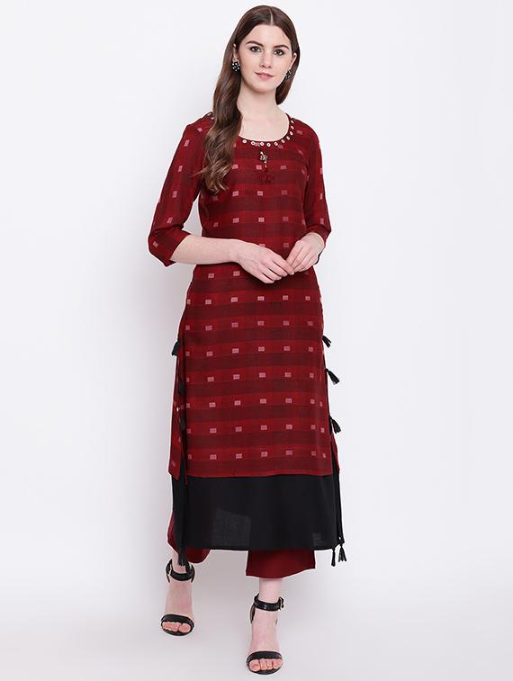 Layered Printed kurta - 16281146 - Zoom Image - 1