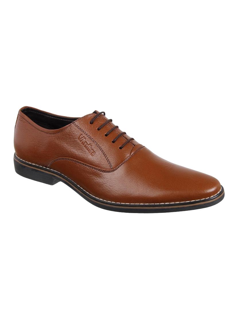 brown leather lace-up oxfords - 16281164 - Zoom Image - 1