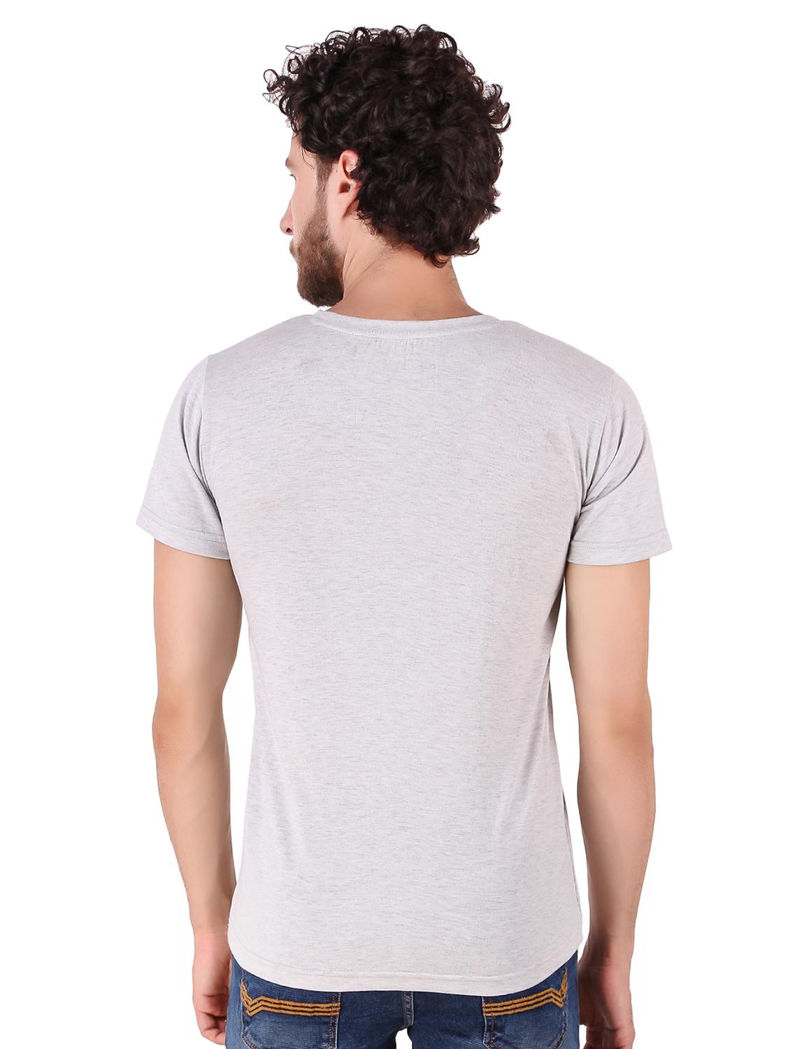 grey solid t-shirt - 16281866 - Zoom Image - 3