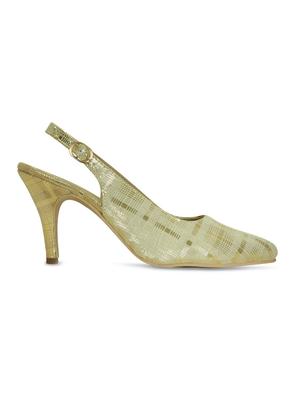 gold back strap sandals - 16282003 - Standard Image - 2