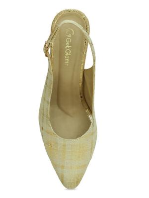 gold back strap sandals - 16282003 - Standard Image - 4