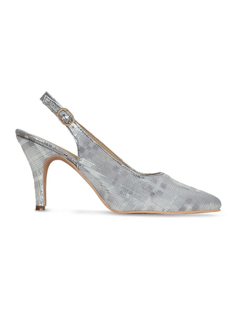 silver back strap sandals - 16282005 - Zoom Image - 2