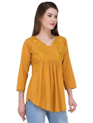 gather detail embroidered top - 16282548 - Standard Image - 2