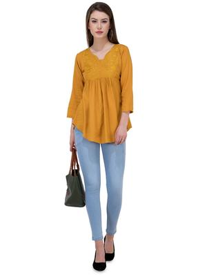 gather detail embroidered top - 16282548 - Standard Image - 4