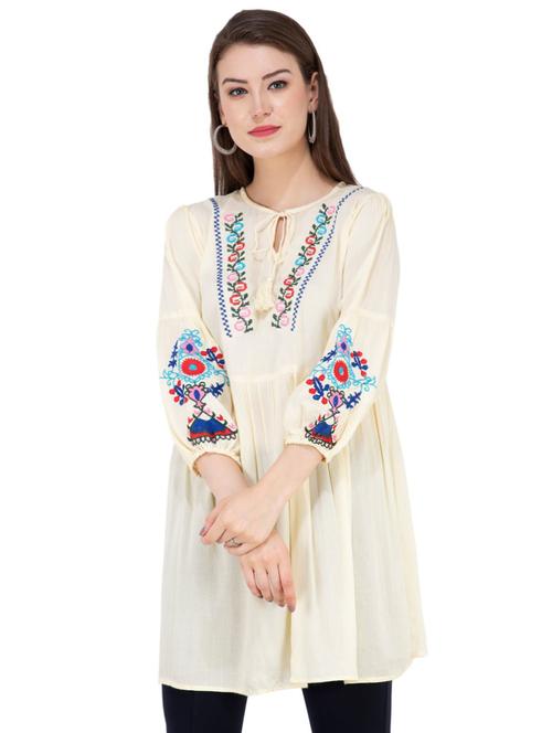 embroidered a-line kurti - 16282573 - Very Small Image - 1