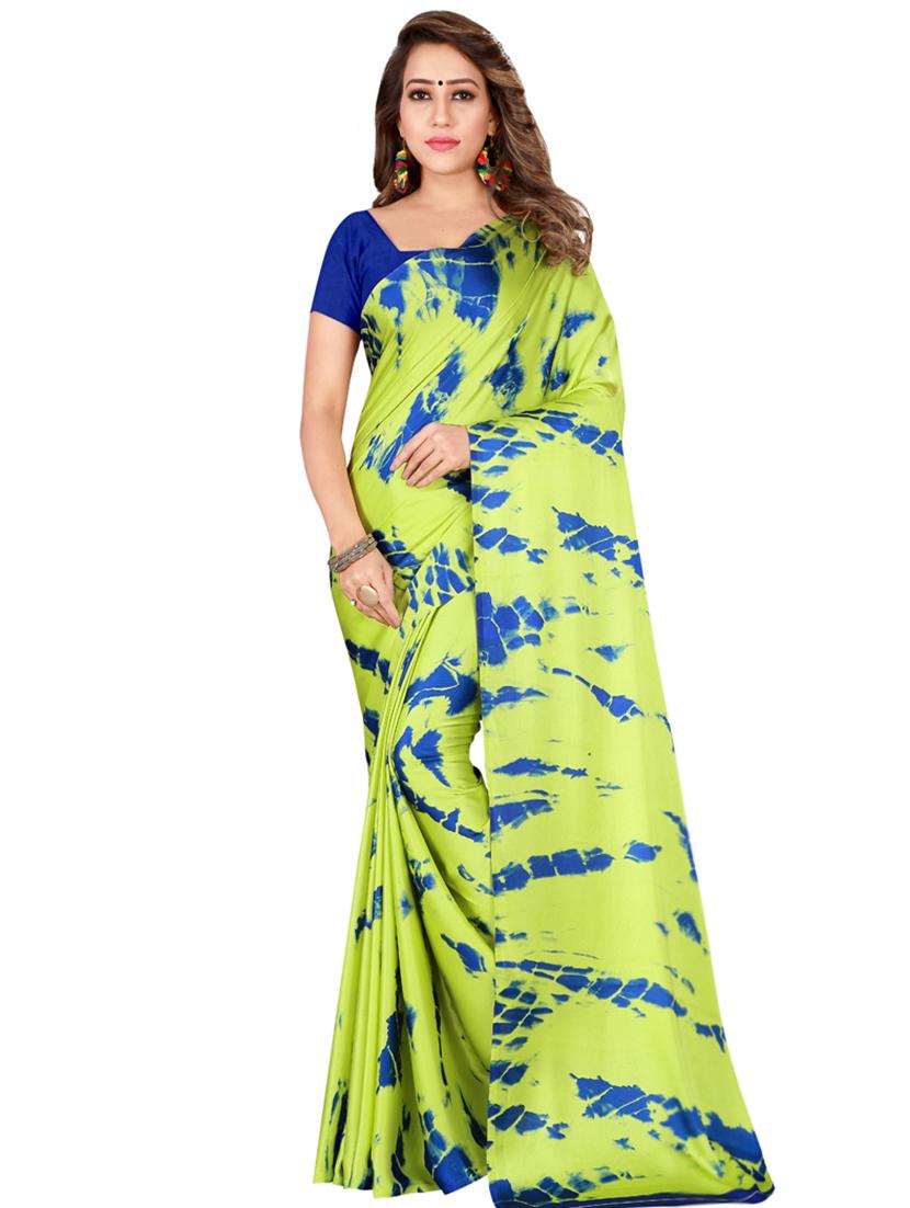 Tie & dye printed saree with blouse - 16282679 - Zoom Image - 1