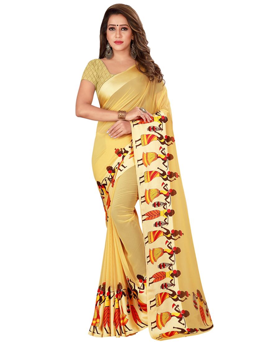 Conversational printed saree with blouse - 16282684 - Zoom Image - 1