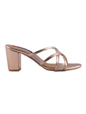 gold slip on sandals - 16285086 - Standard Image - 2