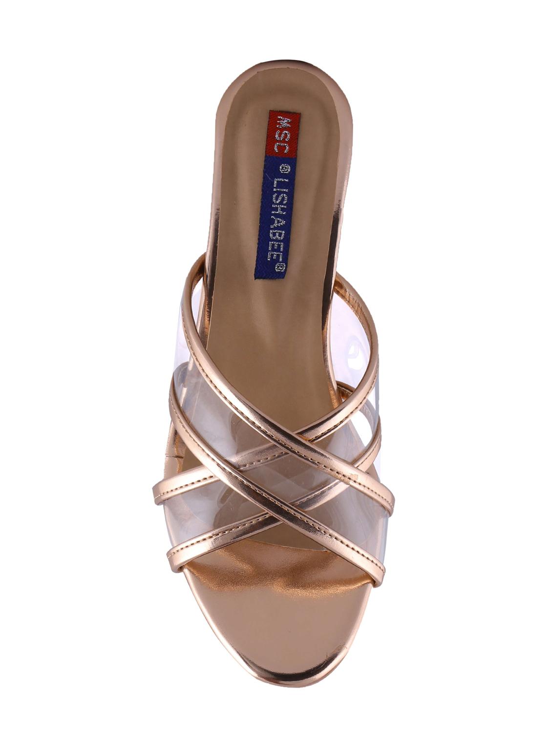 gold slip on sandals - 16285086 - Zoom Image - 4