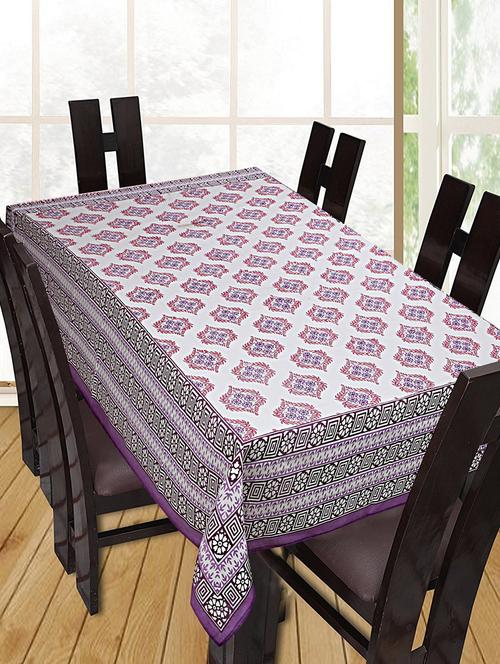 printed cotton 6 seater table cover - 16285448 - Standard Image - 1
