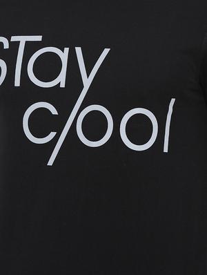black typographic chest print t-shirt - 16285658 - Standard Image - 5