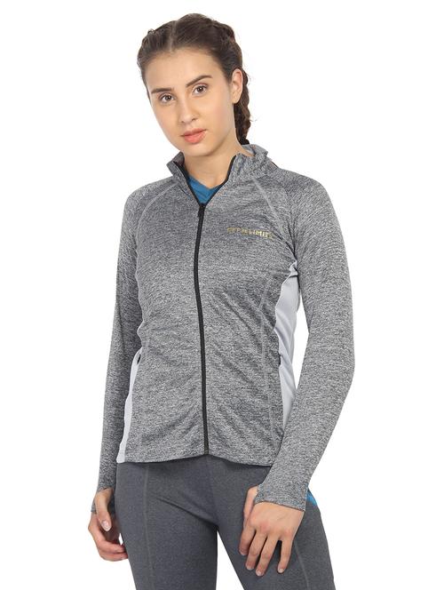 melange print contrast panel sweatshirt - 16285785 - Very Small Image - 1