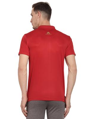 red polyester polo t-shirt - 16285787 - Standard Image - 3