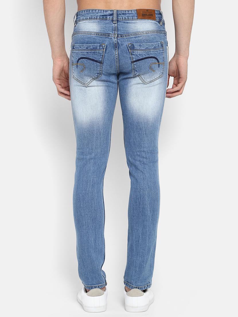 light blue heavy washed side tape jeans - 16285839 - Zoom Image - 3
