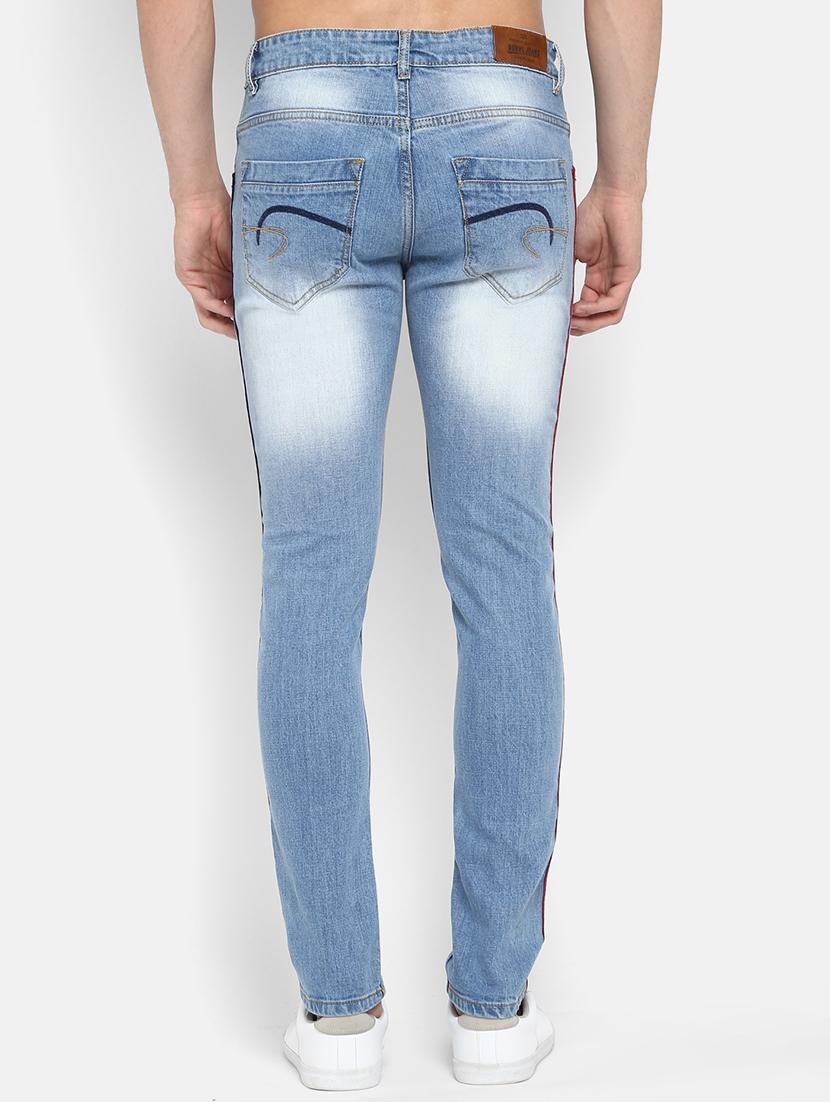 blue heavy washed side tape jeans - 16285840 - Zoom Image - 3