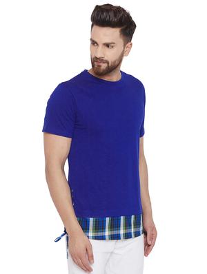 blue solid tshirt - 16286038 - Standard Image - 2