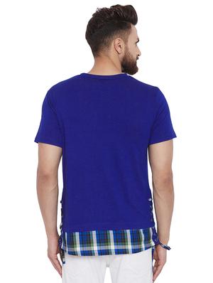 blue solid tshirt - 16286038 - Standard Image - 3