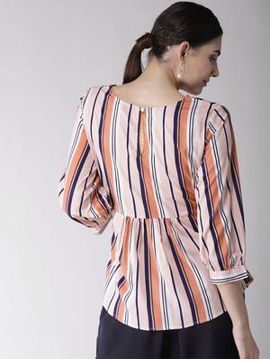 tie knot front striprd top - 16286196 - Standard Image - 3