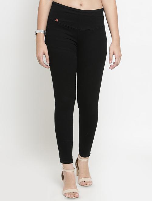 high rise solid jeggings - 16286358 - Standard Image - 1