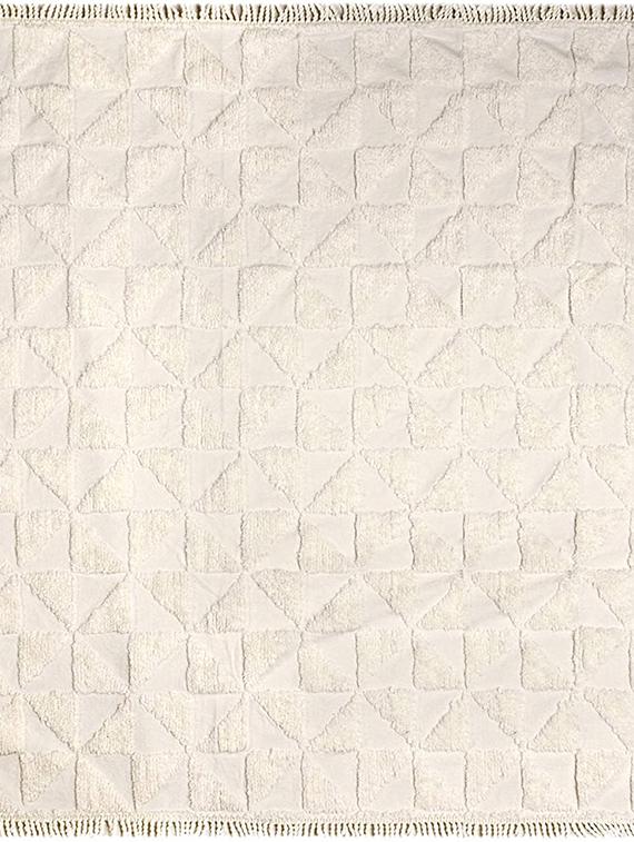 saral home soft cotton unique firki design tufted throw/ sofacover -140x160 cm - 16286953 - Zoom Image - 5
