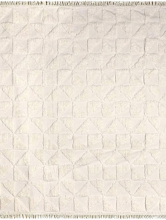 saral home soft cotton unique firki design tufted throw/ sofacover -140x210 cm - 16286955 - Zoom Image - 5