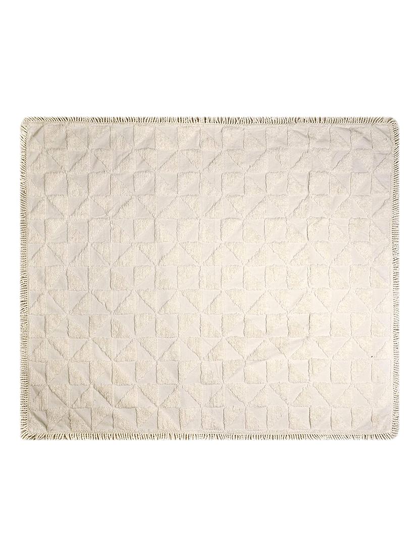 saral home soft cotton unique firki design tufted throw/ sofacover -140x125 cm - 16286956 - Zoom Image - 4