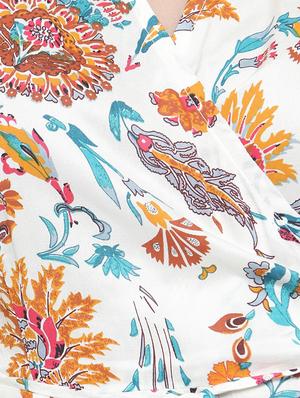 tie front floral a line dress - 16287104 - Standard Image - 5
