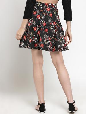 floral high rise flared skirt - 16287126 - Standard Image - 3