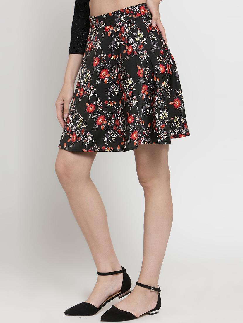 floral high rise flared skirt - 16287126 - Zoom Image - 2