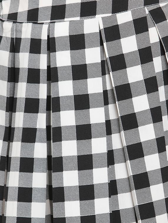 pleated checkered a line skirt - 16287133 - Zoom Image - 5