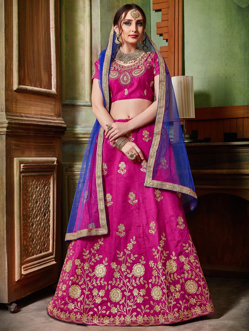 embroidered flared lehenga - 16287425 - Zoom Image - 1