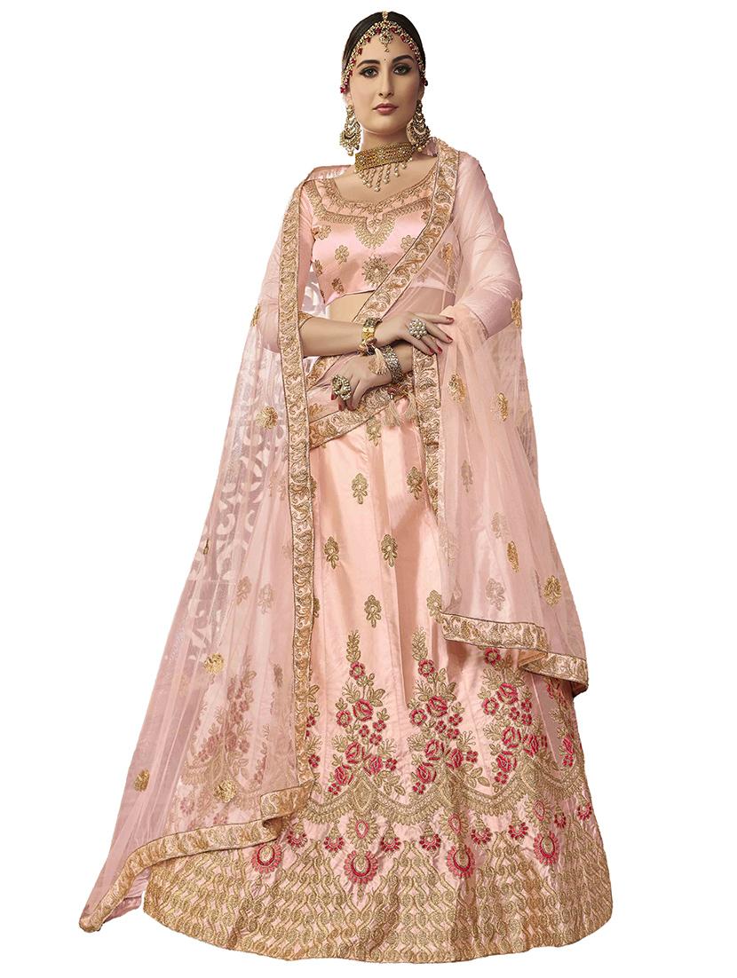 floral embroidered flared lehenga - 16287435 - Zoom Image - 1