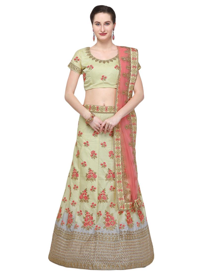 embroidered flared lehenga - 16287472 - Zoom Image - 1