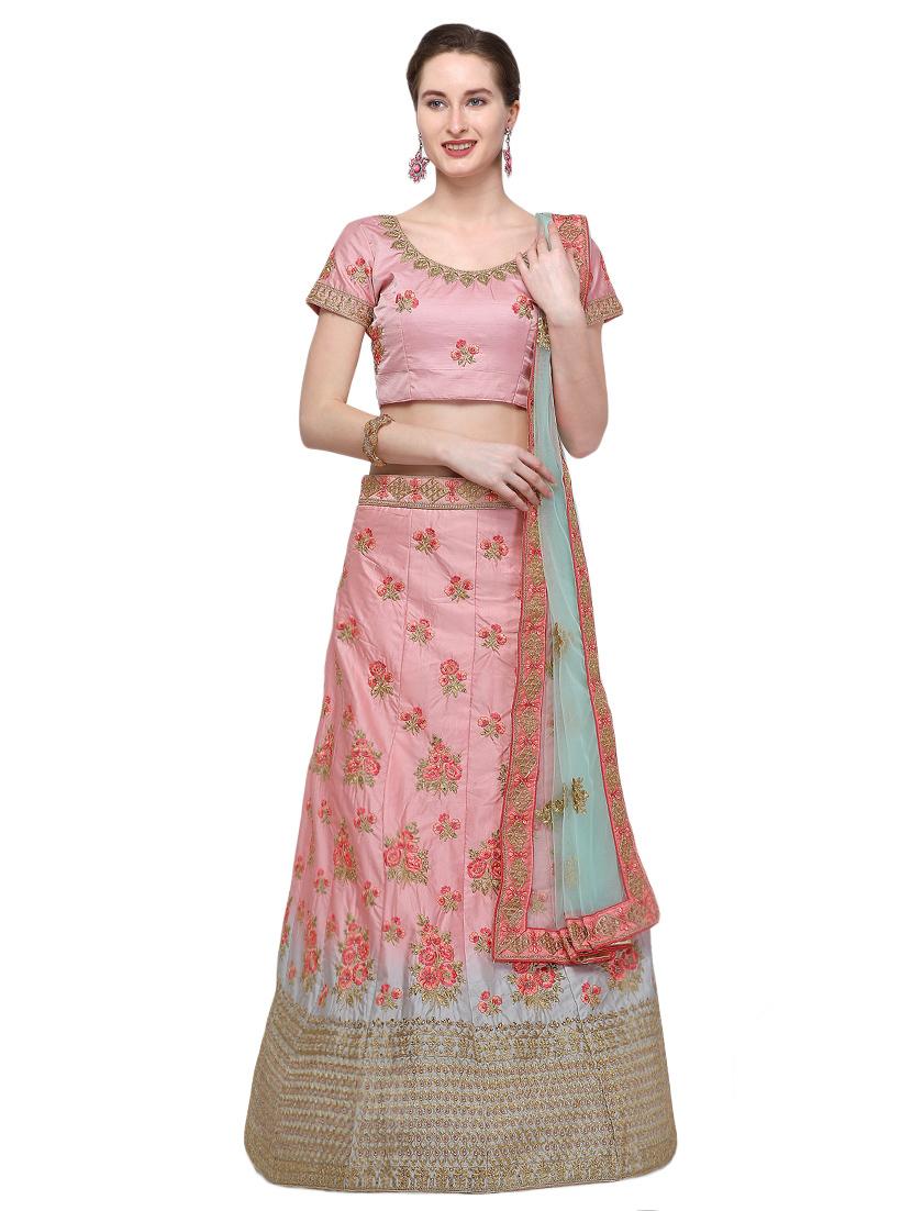 embroidered flared lehenga - 16287473 - Zoom Image - 1