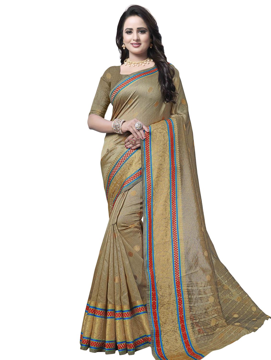 zari motif banarasi saree with blouse - 16287522 - Zoom Image - 1