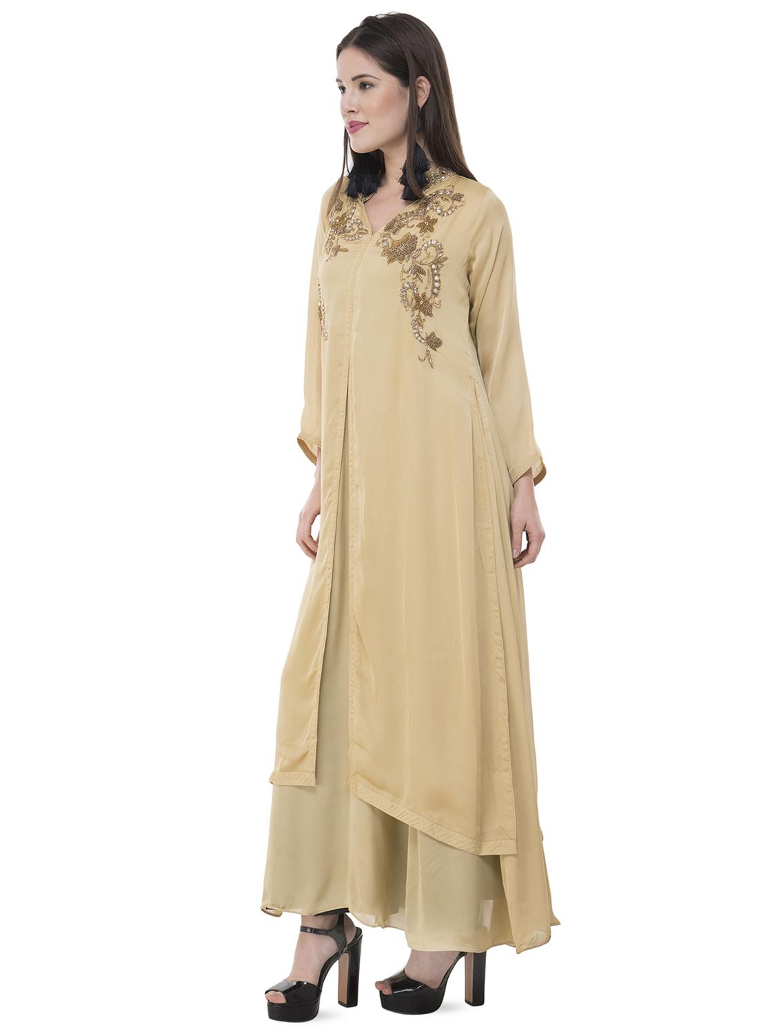 embellished layered kurta - 16288095 - Zoom Image - 2