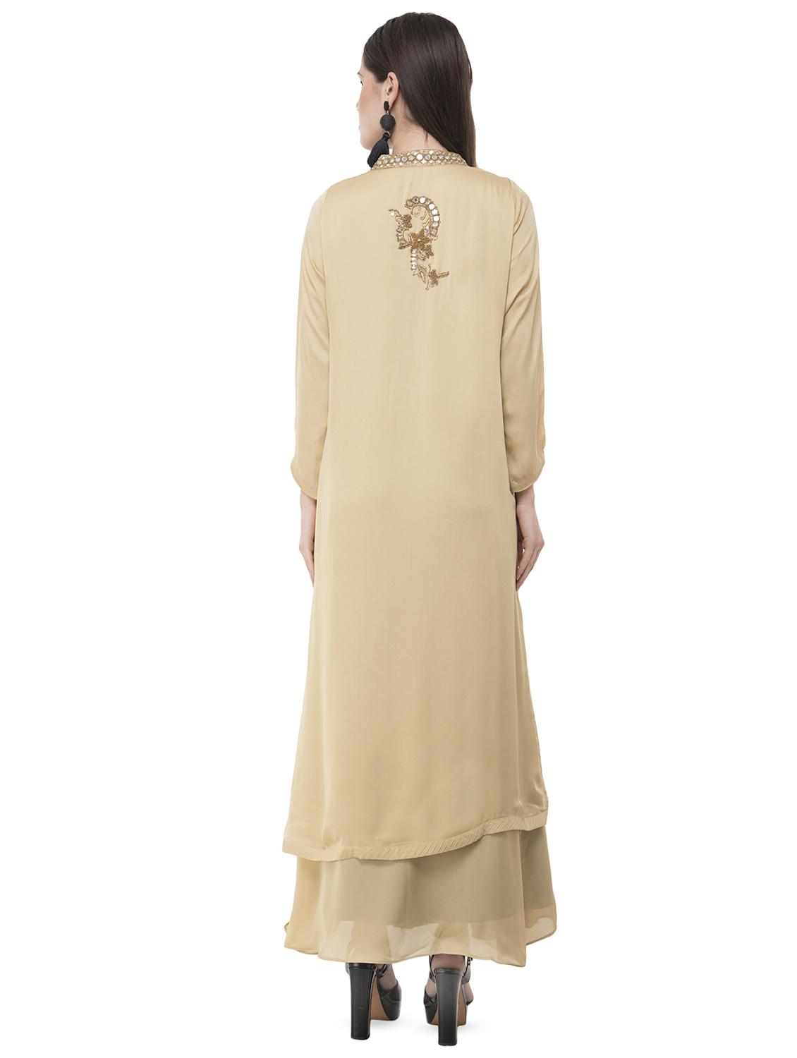 embellished layered kurta - 16288095 - Zoom Image - 3