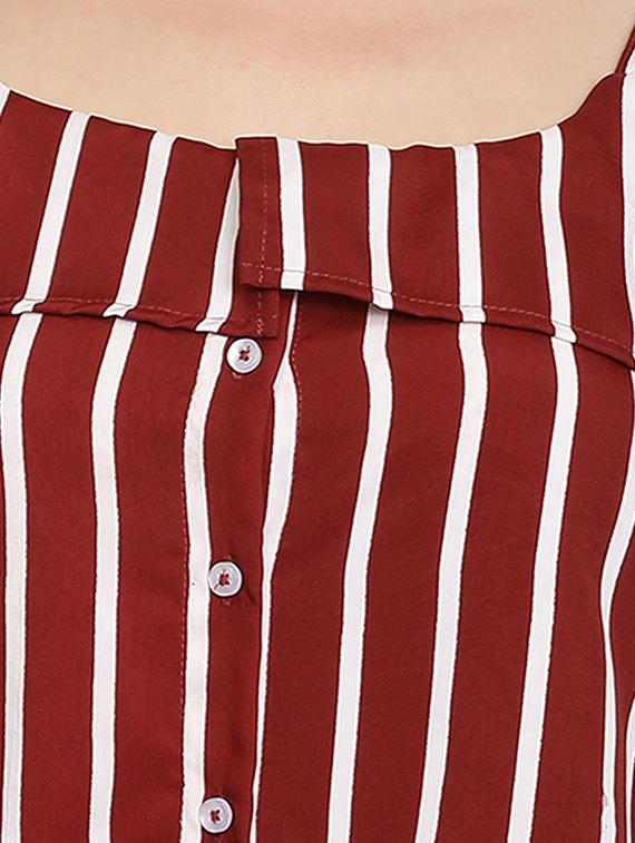 tie front striped top - 16288613 - Zoom Image - 5
