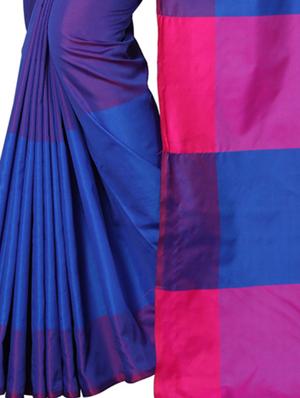 color block printed saree with blouse - 16289153 - Standard Image - 2