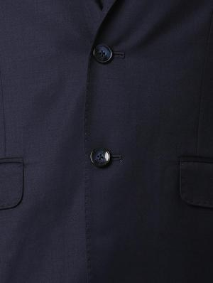navy blue solid single breasted suit - 16289356 - Standard Image - 4