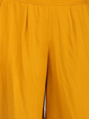 contrast solid kurta palazzo set - 16289358 - Standard Image - 5