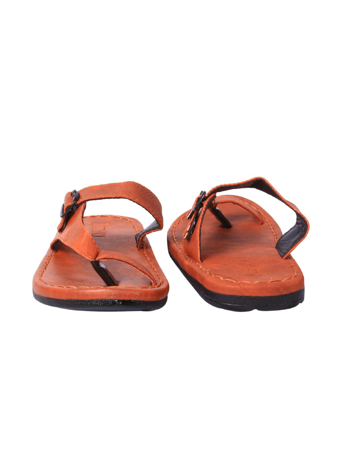 tan leatherette slip on slippers - 16289368 - Zoom Image - 3