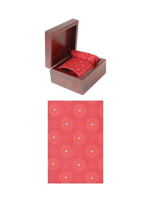 red 100% micro tie and pocket square combo - 16289431 - Standard Image - 4