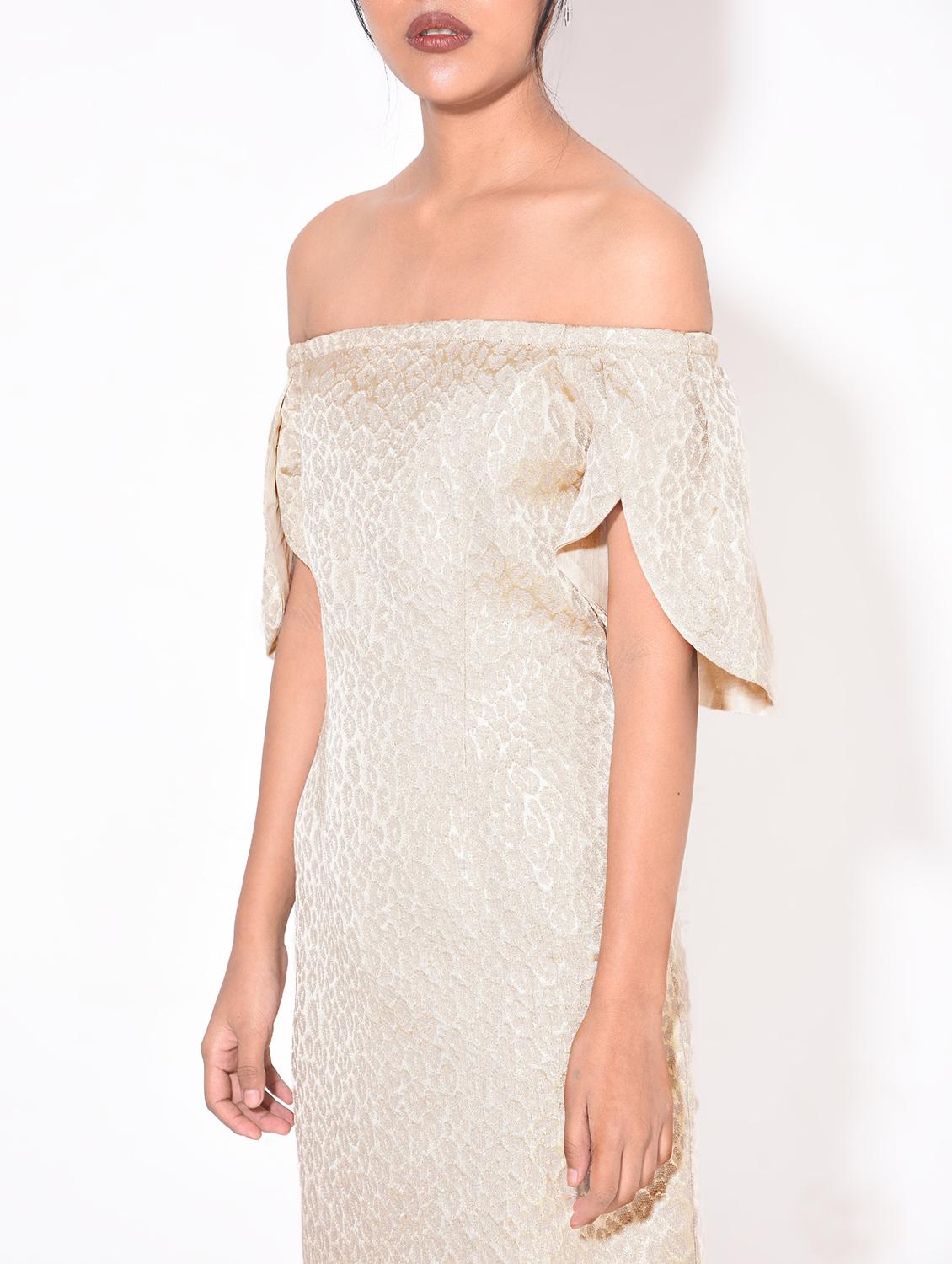 off shoulder sheath dress - 16289439 - Zoom Image - 2