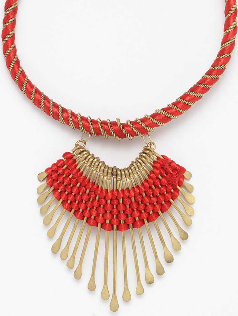 red metal short necklace - 16289617 - Zoom Image - 1