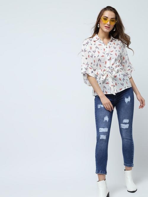 high rise stone washed jeans - 16289701 - Standard Image - 1